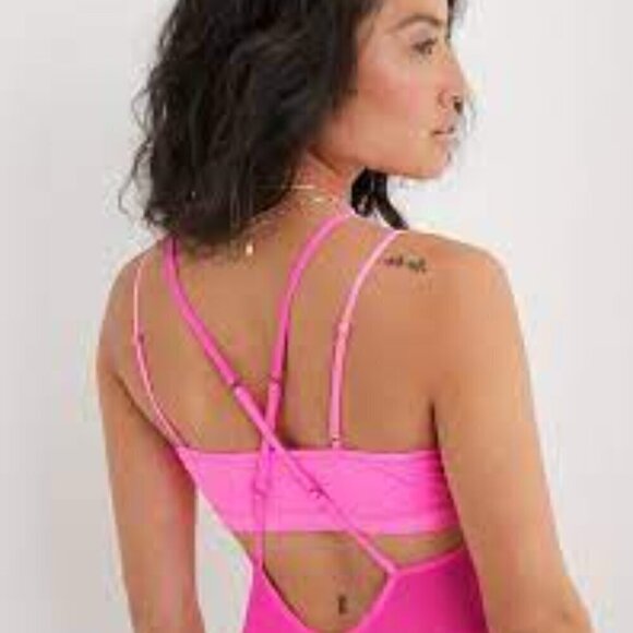 Aerie Smoothez Mesh Bodysuit in Pink Fusion - NWT's - Picture 2 of 12